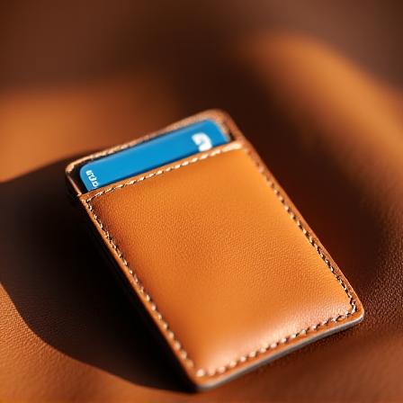 Portacarte in cuoio naturale